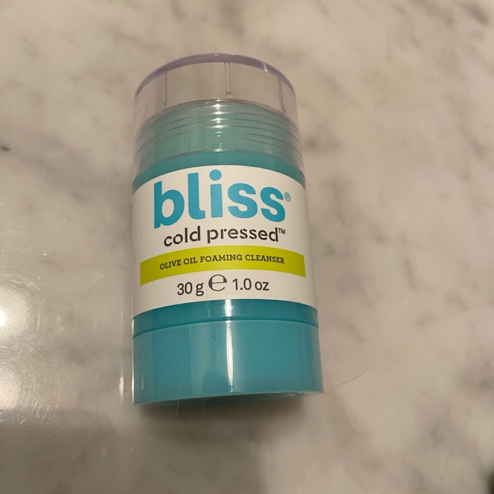 Brand New, Bliss Cold Pressed Olive Oil Cleansing Stick Foaming Cleanser